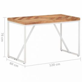 Jedálenský stôl hnedá / biela Dekorhome 120x60x76 cm