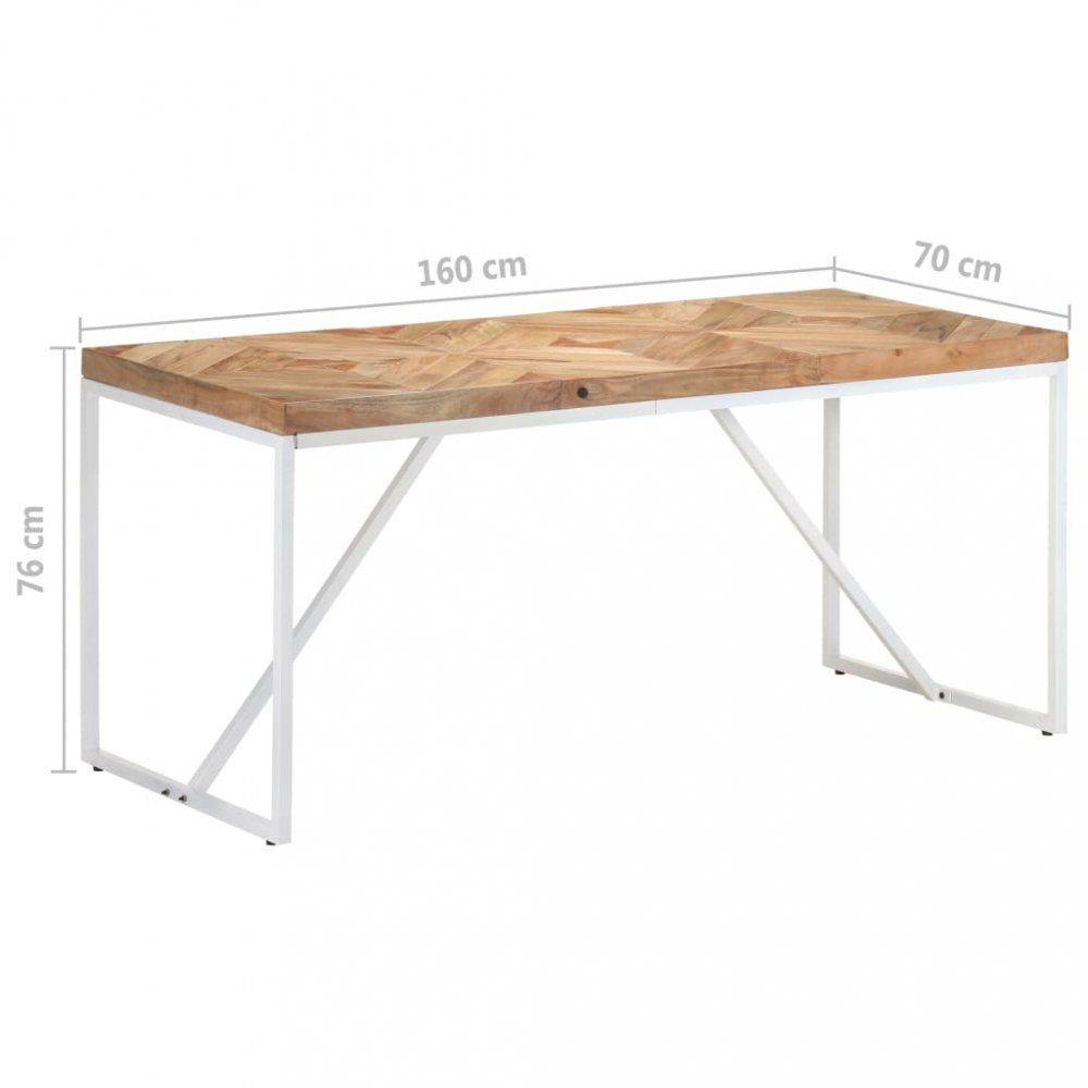 Jedálenský stôl hnedá / biela Dekorhome 160x70x76 cm - dekorhome.sk