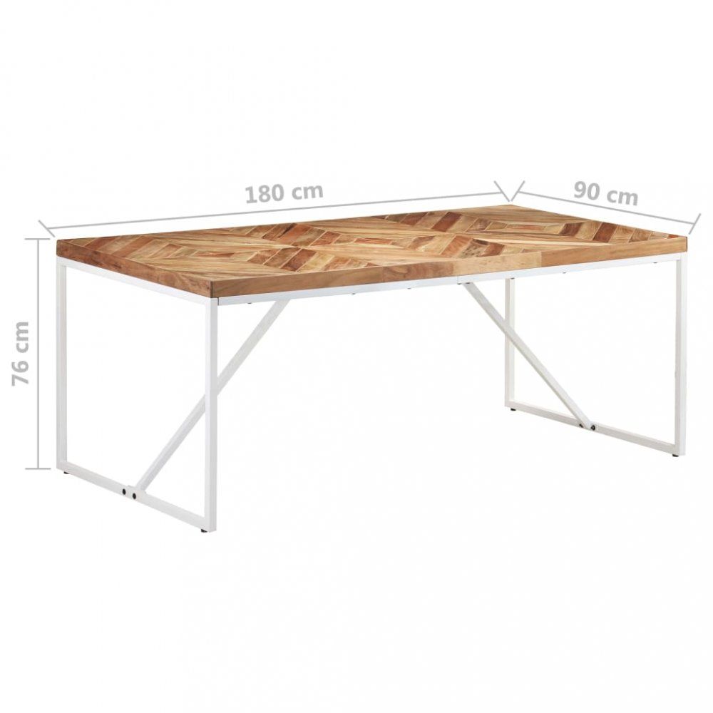 Jedálenský stôl hnedá / biela Dekorhome 180x90x76 cm - dekorhome.sk