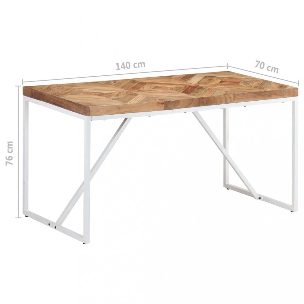 Jedálenský stôl hnedá / biela Dekorhome 140x70x76 cm - dekorhome.sk