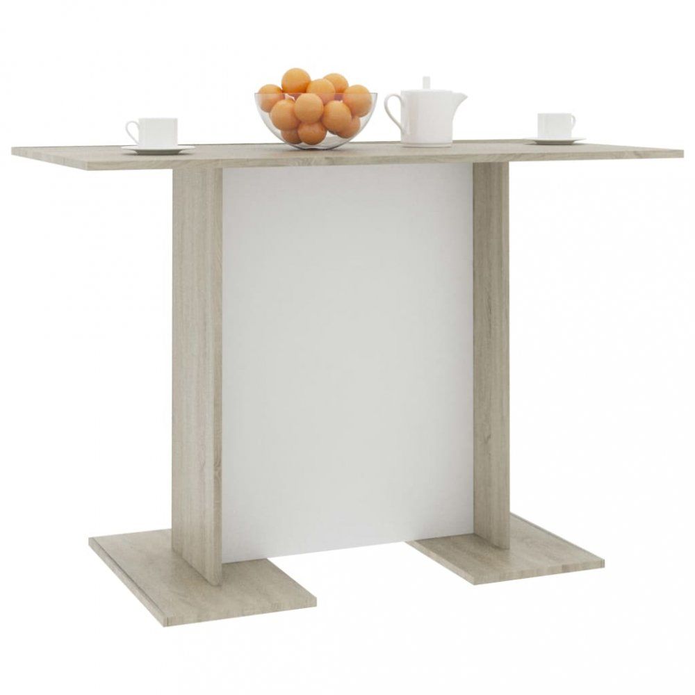 Jedálenský stôl 110x60 cm Dekorhome Dub sonoma / biela - dekorhome.sk