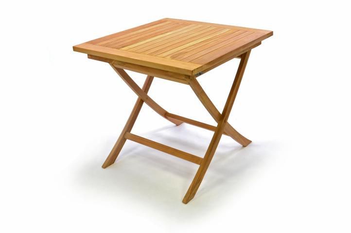 Divero 32596 Drevený záhradný stôl, teakové drevo, 80 x 80 cm - Kokiskashop.sk