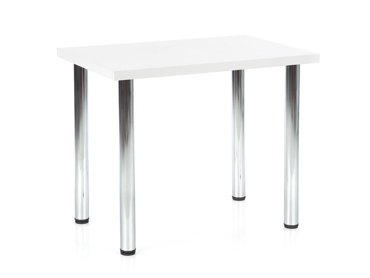 Jedálenský stôl Modex 90 - biela / chróm - nabbi.sk