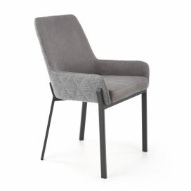Jedálenská stolička K439 - tmavosivá / sivá / čierna
