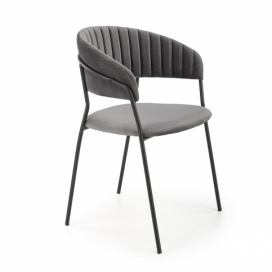 Jedálenská stolička K426 - sivá / čierna