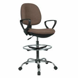 Vyvýšená kancelárska stolička TAMBER hnedá / čierna Tempo Kondela