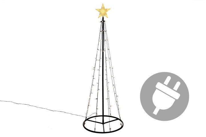 Nexos 47220 Vianočná dekorácia - svetelná pyramída stromček - 180 cm teple biela - Kokiskashop.sk