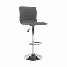 Barová stolička PINAR sivá / chróm Tempo Kondela