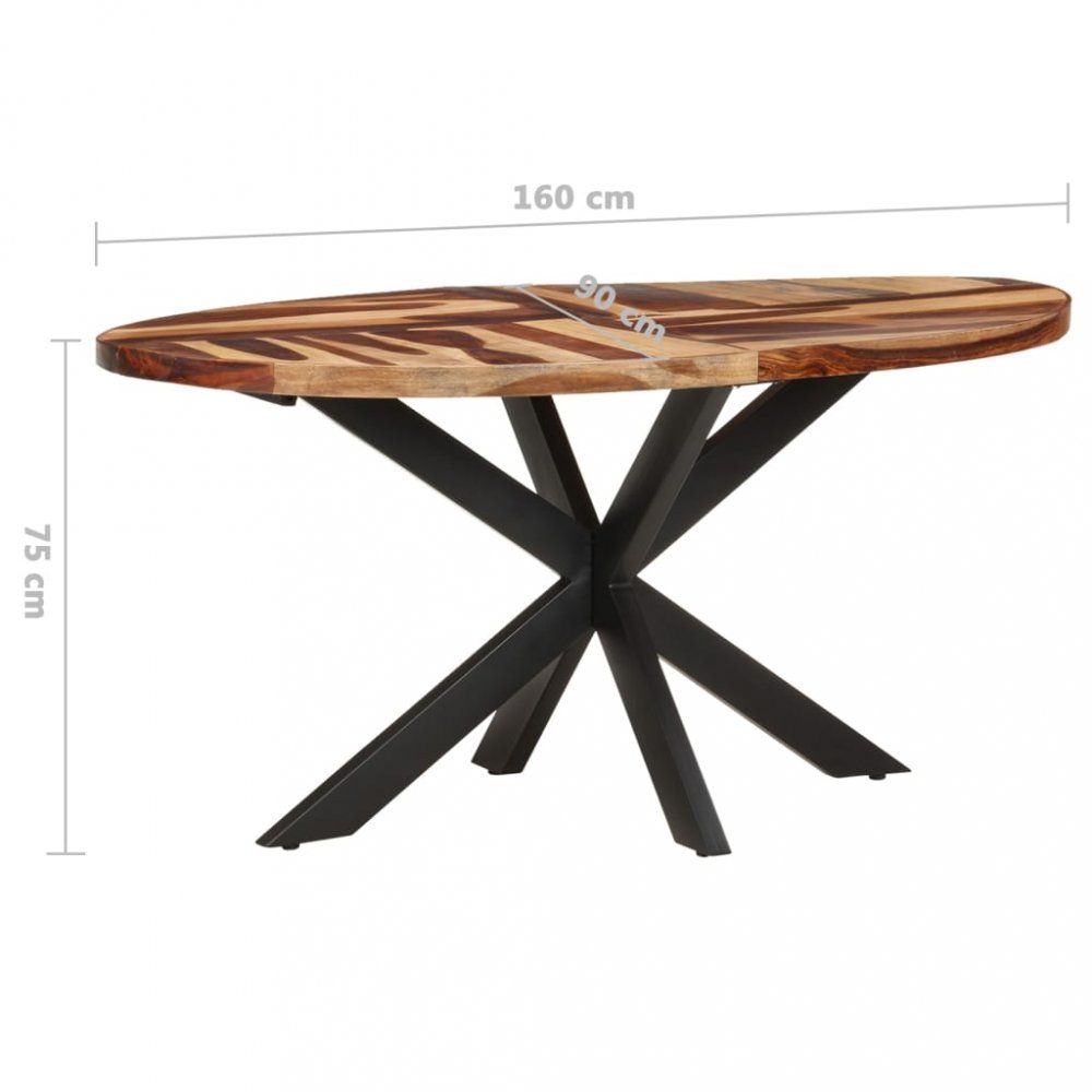 Jedálenský stôl akácie / čierna Dekorhome 160x90x75 cm - dekorhome.sk
