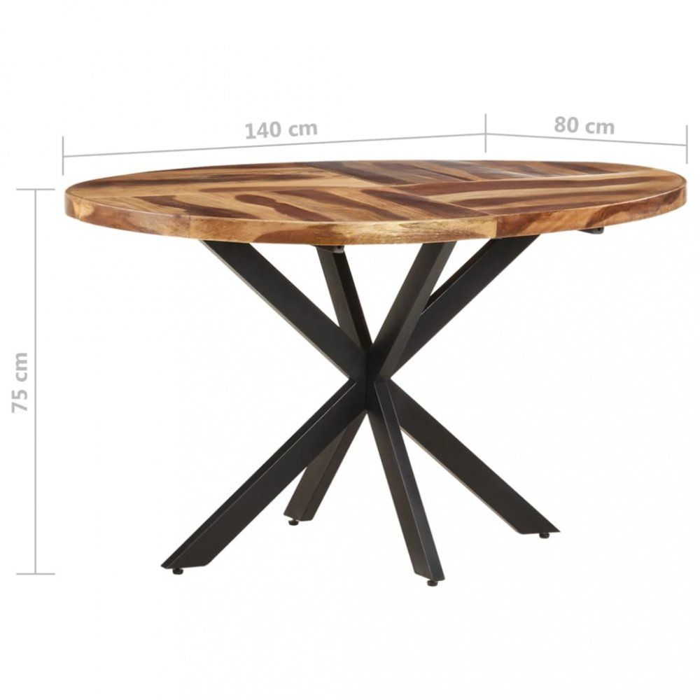 Jedálenský stôl akácie / čierna Dekorhome 140x80x75 cm - dekorhome.sk