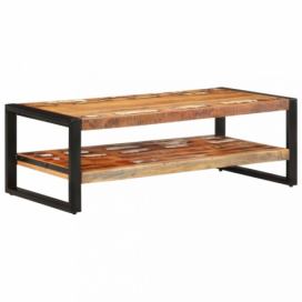 Konferenčný stolík drevo / kov Dekorhome Recyklované drevo