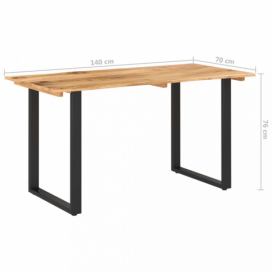 Jedálenský stôl akácie / čierna Dekorhome 118x58x76 cm
