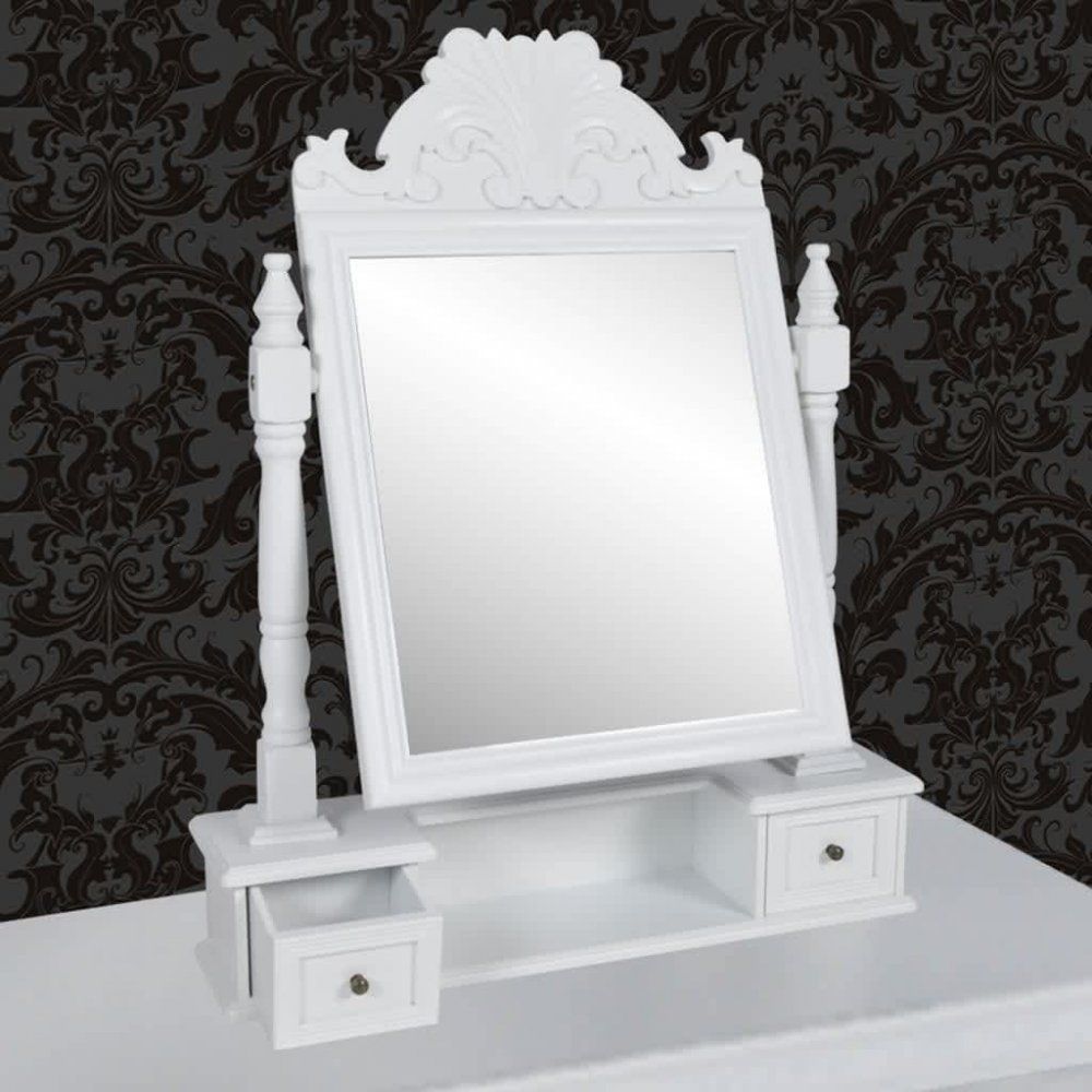 Toaletný stolík so zrkadlom biela Dekorhome - dekorhome.sk