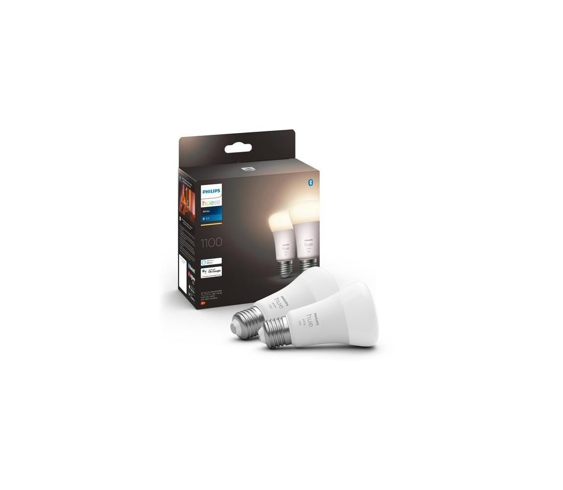 Philips SADA 2x LED Stmievateľná žiarovka Philips Hue WHITE E27/9,5W/230V 2700K  - Svet-svietidiel.sk