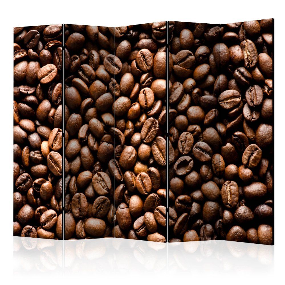 Paraván Roasted coffee beans Dekorhome 225x172 cm (5-dielny) - dekorhome.sk