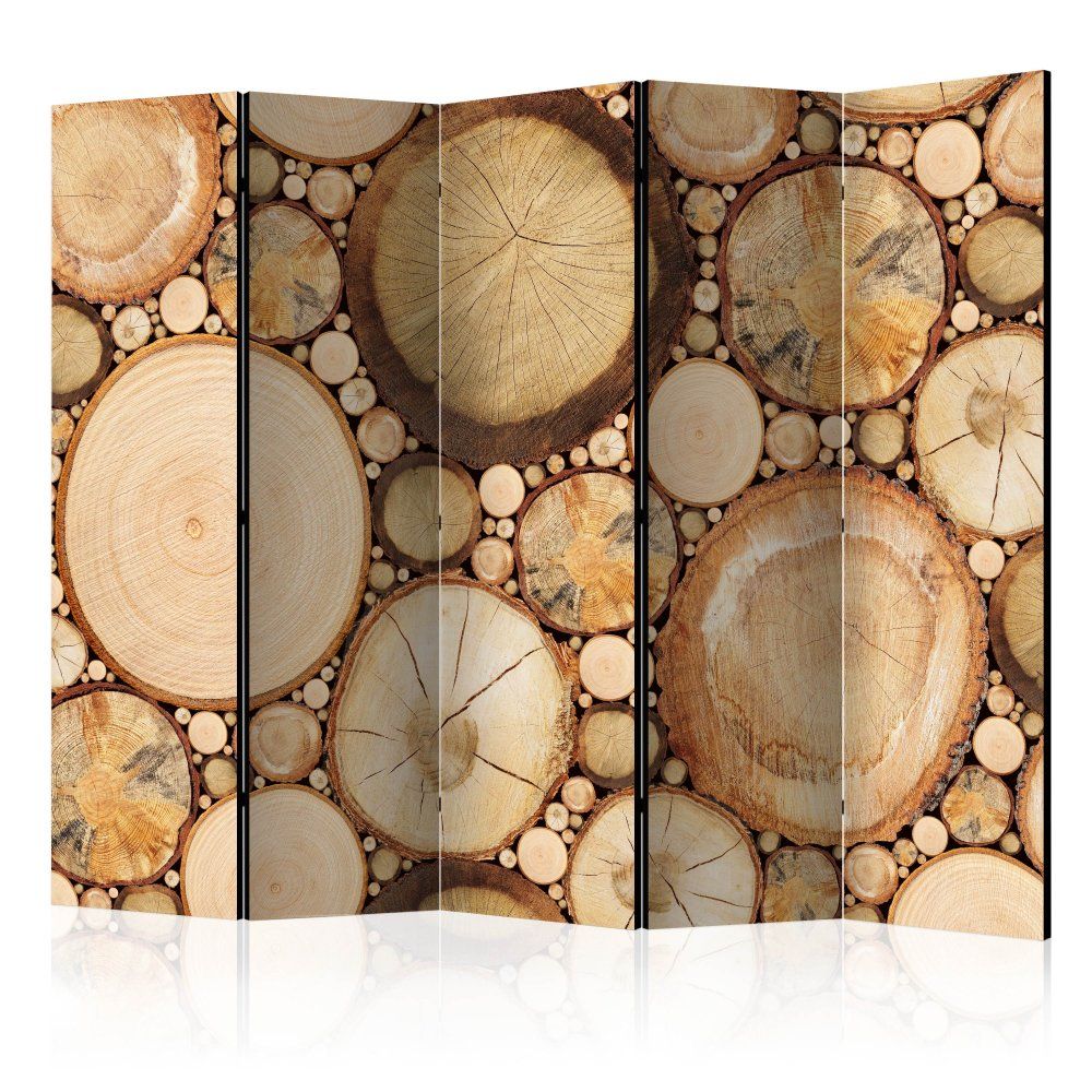 Paraván Wood grains Dekorhome 225x172 cm (5-dielny) - dekorhome.sk