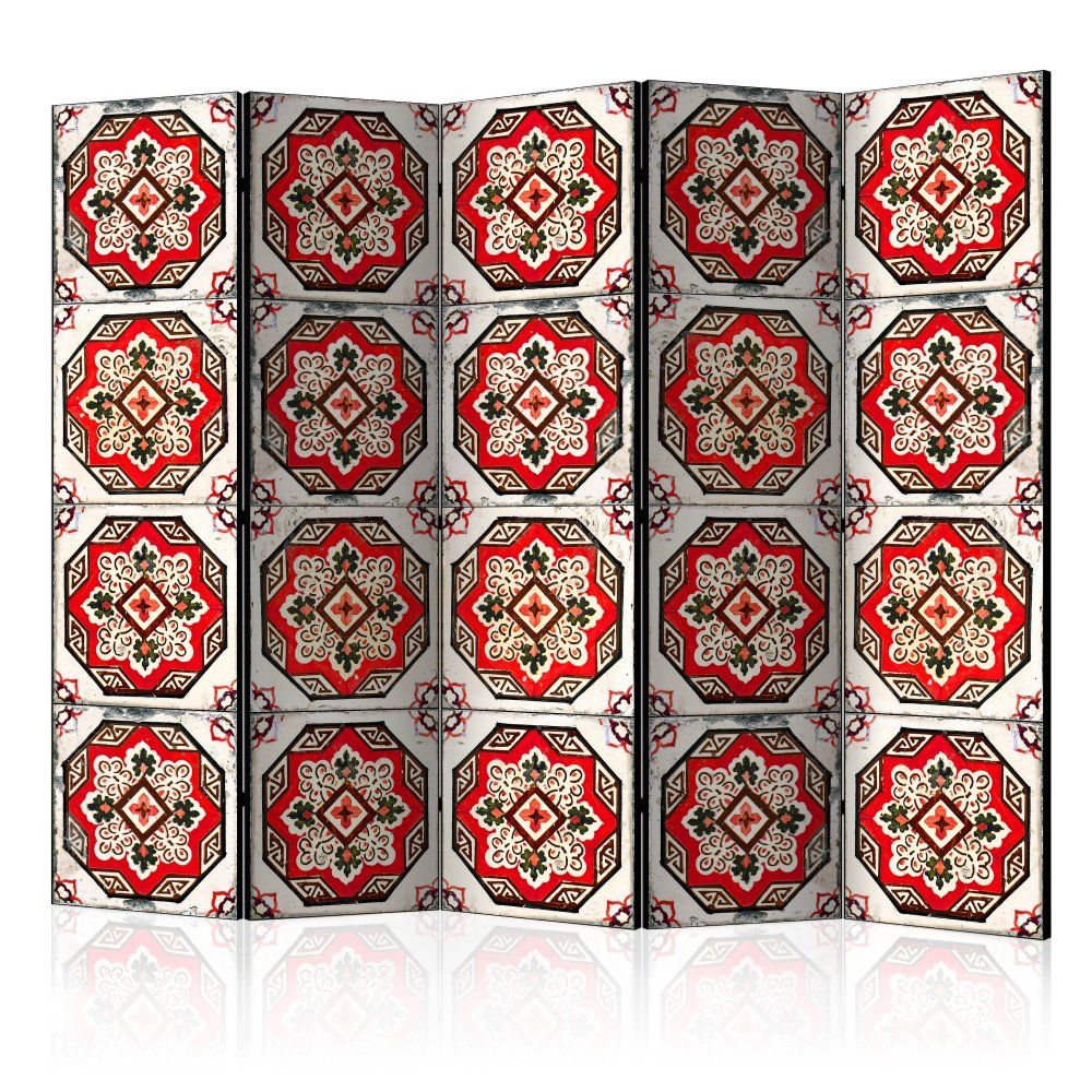 Paraván Dance of Red Line Dekorhome 225x172 cm (5-dielny) - dekorhome.sk
