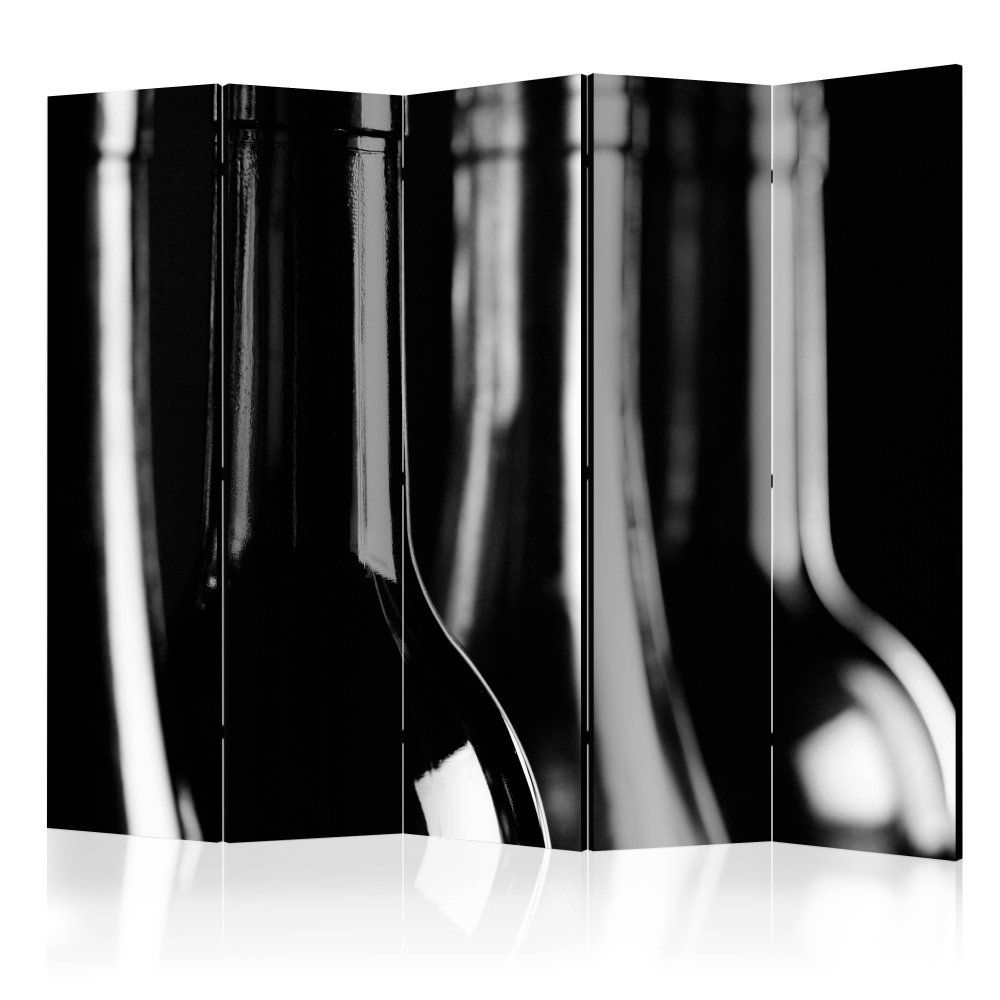 Paraván Wine Bottles Dekorhome 225x172 cm (5-dielny) - dekorhome.sk