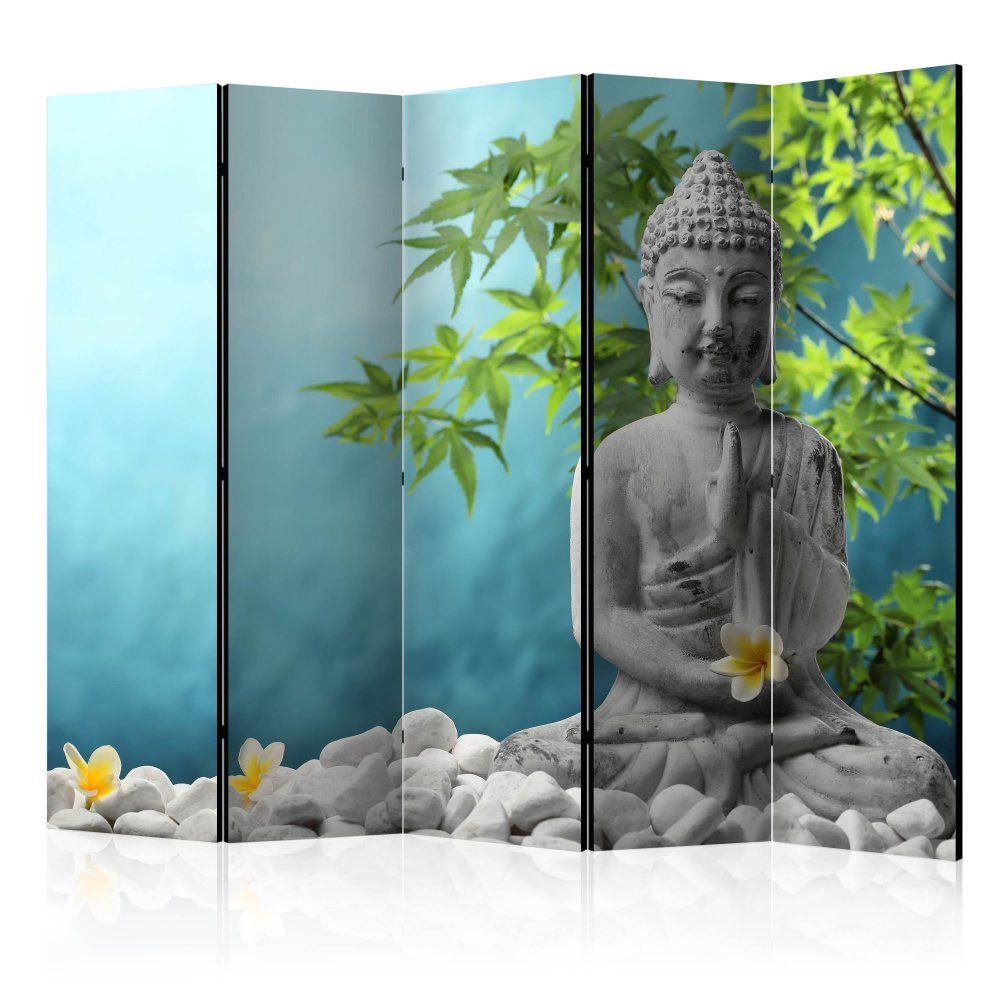 Paraván Meditating Buddha Dekorhome 225x172 cm (5-dielny) - dekorhome.sk