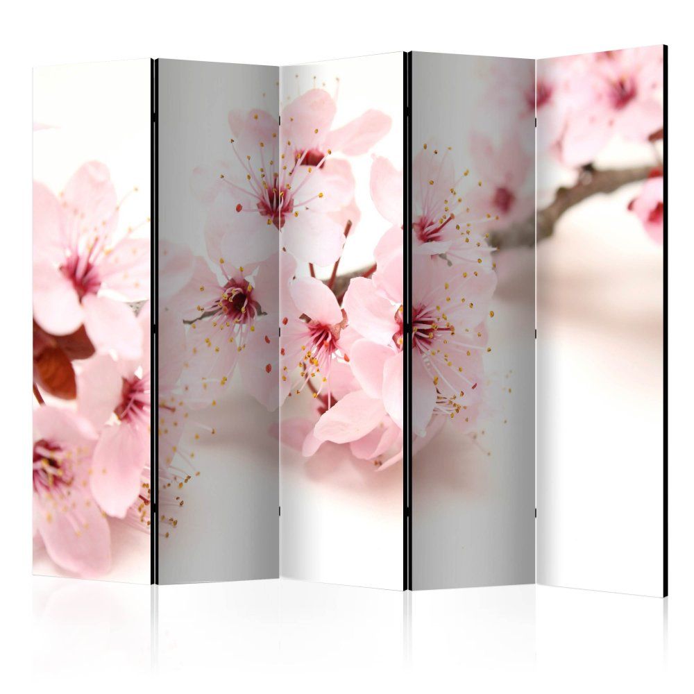 Paraván Cherry Blossom Dekorhome 225x172 cm (5-dielny) - dekorhome.sk