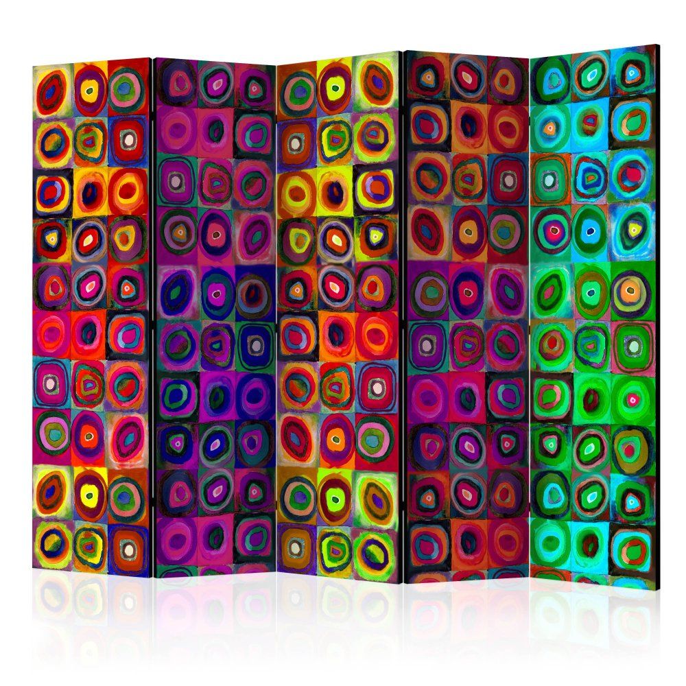 Paraván Colorful Abstract Art Dekorhome 225x172 cm (5-dielny) - dekorhome.sk