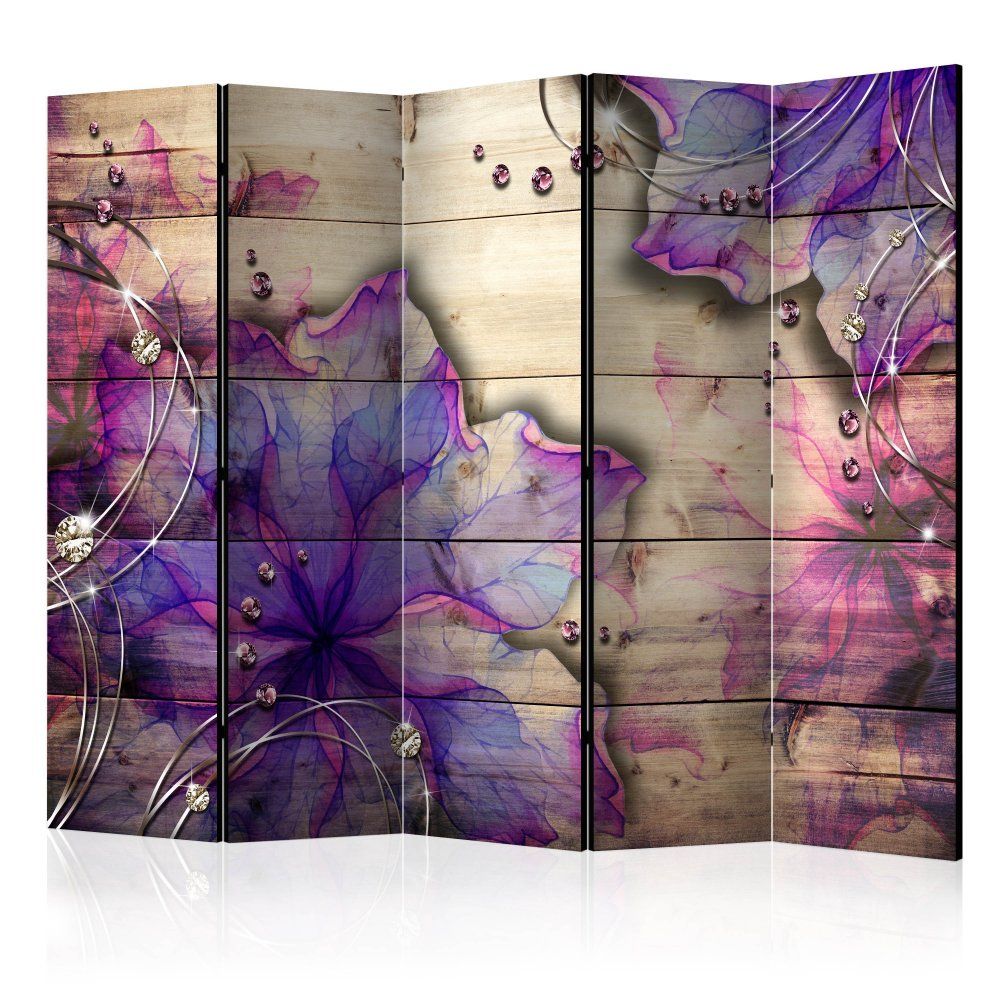 Paraván Purple Memory Dekorhome 225x172 cm (5-dielny) - dekorhome.sk
