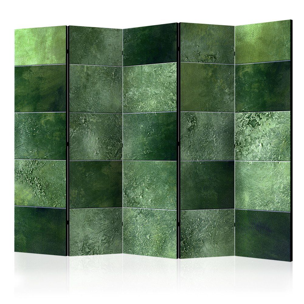Paraván Green Puzzle Dekorhome 225x172 cm (5-dielny) - dekorhome.sk
