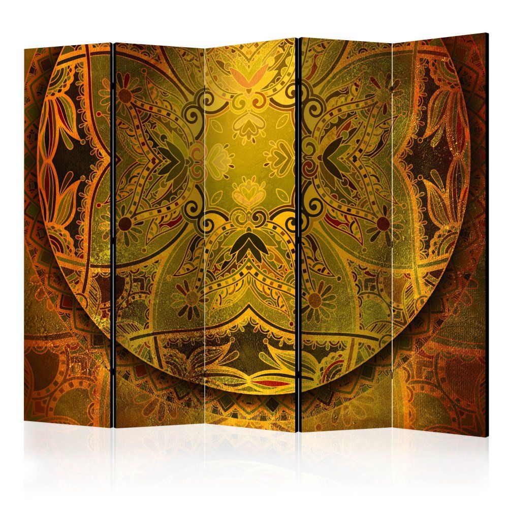 Paraván Mandala: Golden Power Dekorhome 225x172 cm (5-dielny) - dekorhome.sk