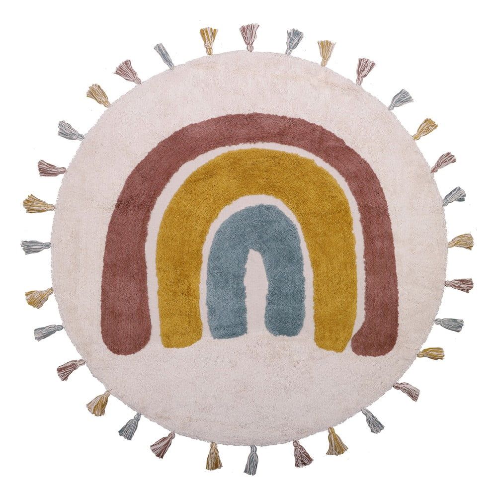 Detský ručne vyrobený koberec Nattiot Rainbow, ø 110 cm - Bonami.sk