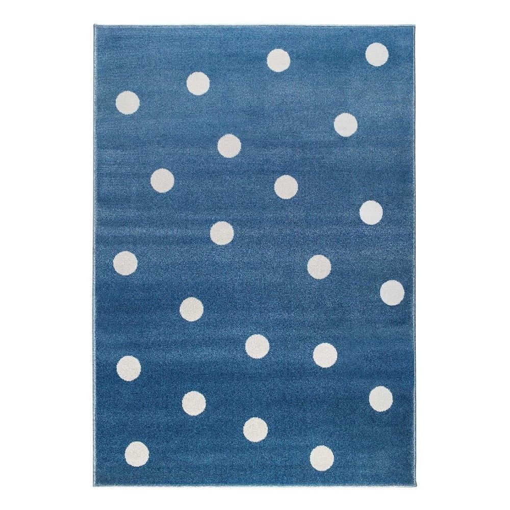 Modrý koberec s bodkami KICOTI Dots, 160 × 230 cm - Bonami.sk