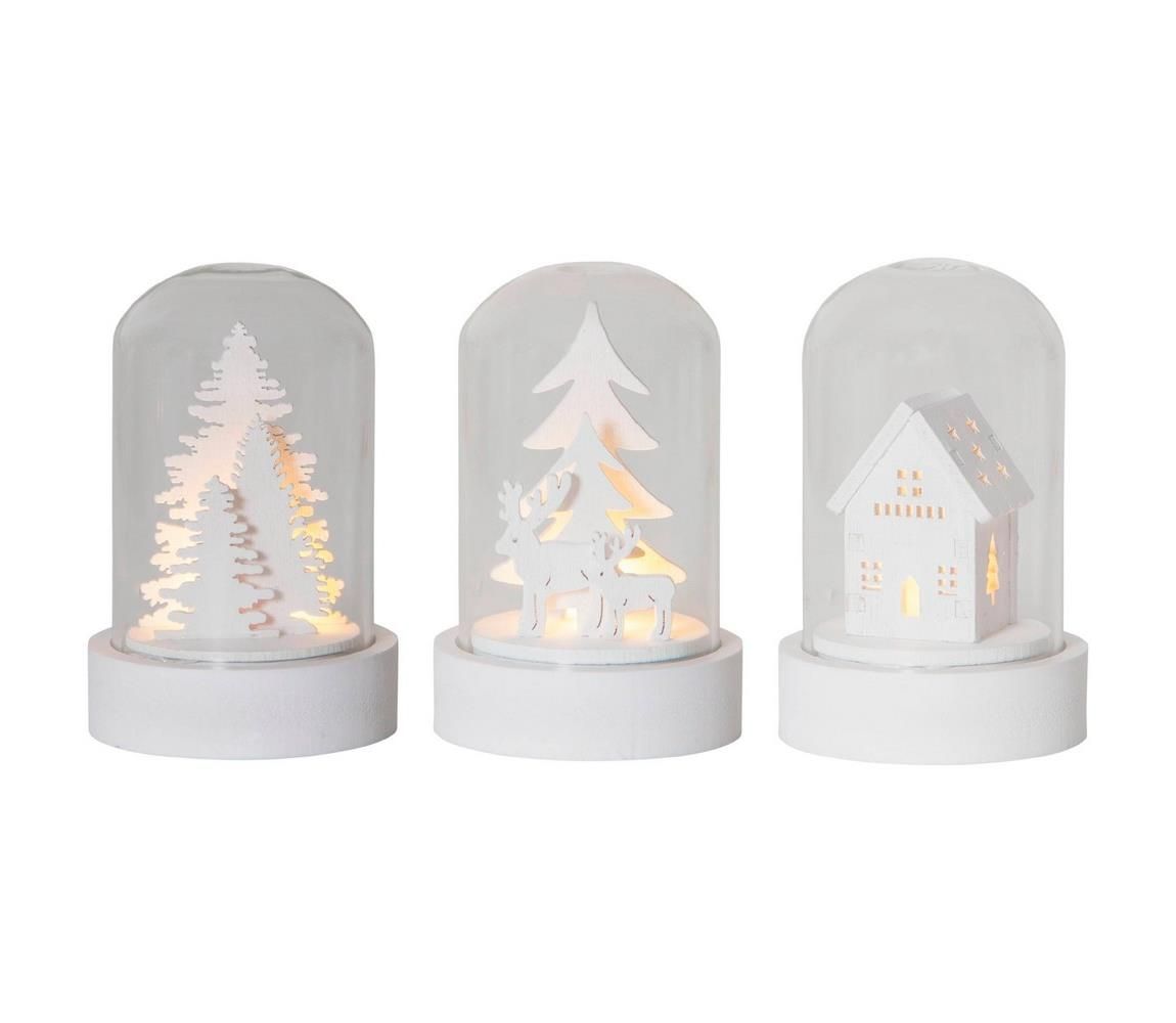 Eglo Eglo 410045 - SADA 3x LED Vianočná dekorácia KUPOL 1xLED/0,06W/1xCR2032 biela  - Svet-svietidiel.sk