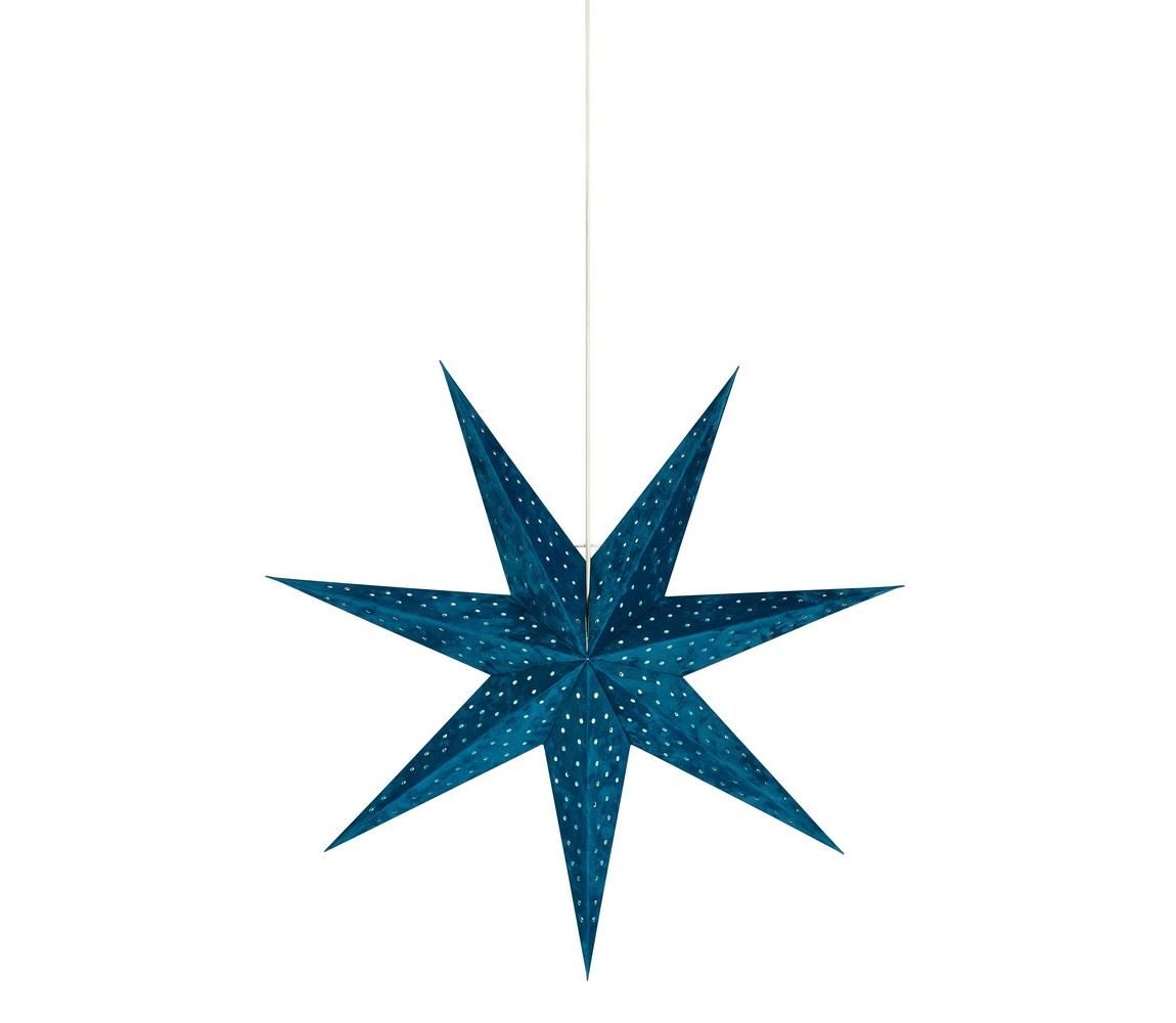 Markslöjd Markslöjd 705487 - Vianočná dekorácia VELOURS 1xE14/6W/230V 75 cm modrá  - Svet-svietidiel.sk