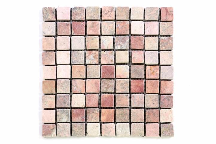Divero Garth 1637 mramorová mozaika - červená 1 m2 - 30x30x0,4 cm - Kokiskashop.sk