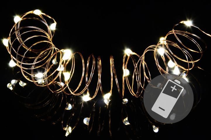 Nexos 42975 Vianočná svetelná reťaz - MINI 10 LED – teplá biela - Kokiskashop.sk