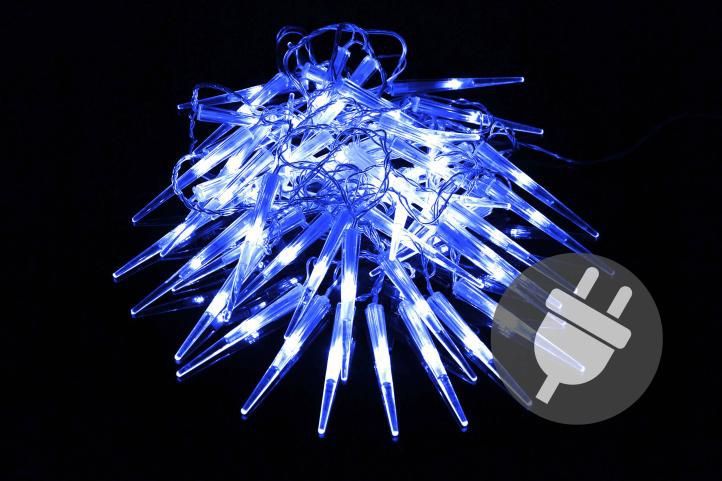Nexos 1114 Vianočné dekoratívne osvetlenie - cencúle - 60 LED modrá - Kokiskashop.sk