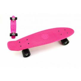 Skateboard - pennyboard 60cm nosnosť 90kg, kovové osi, ružová farba, čierne kolesá Kokiskashop.sk