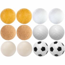 Tuin 9546 Exkluzívna sada 12 loptičiek k stolnému futbalu - rôzne materiály, 35 mm