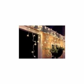  LED vianočné záves, cencúle, 120 LED, 3m x 0,7m, prívod 6m, vonkajšie, teplé biele svetlo, pamäť,časovač, 1V40-WW