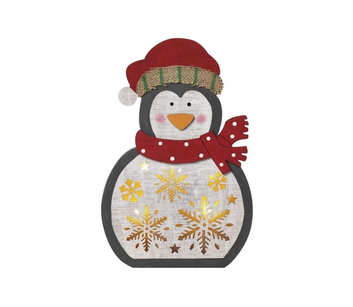  LED Vianočná dekorácia 5xLED/2xAA tučniak  - Svet-svietidiel.sk