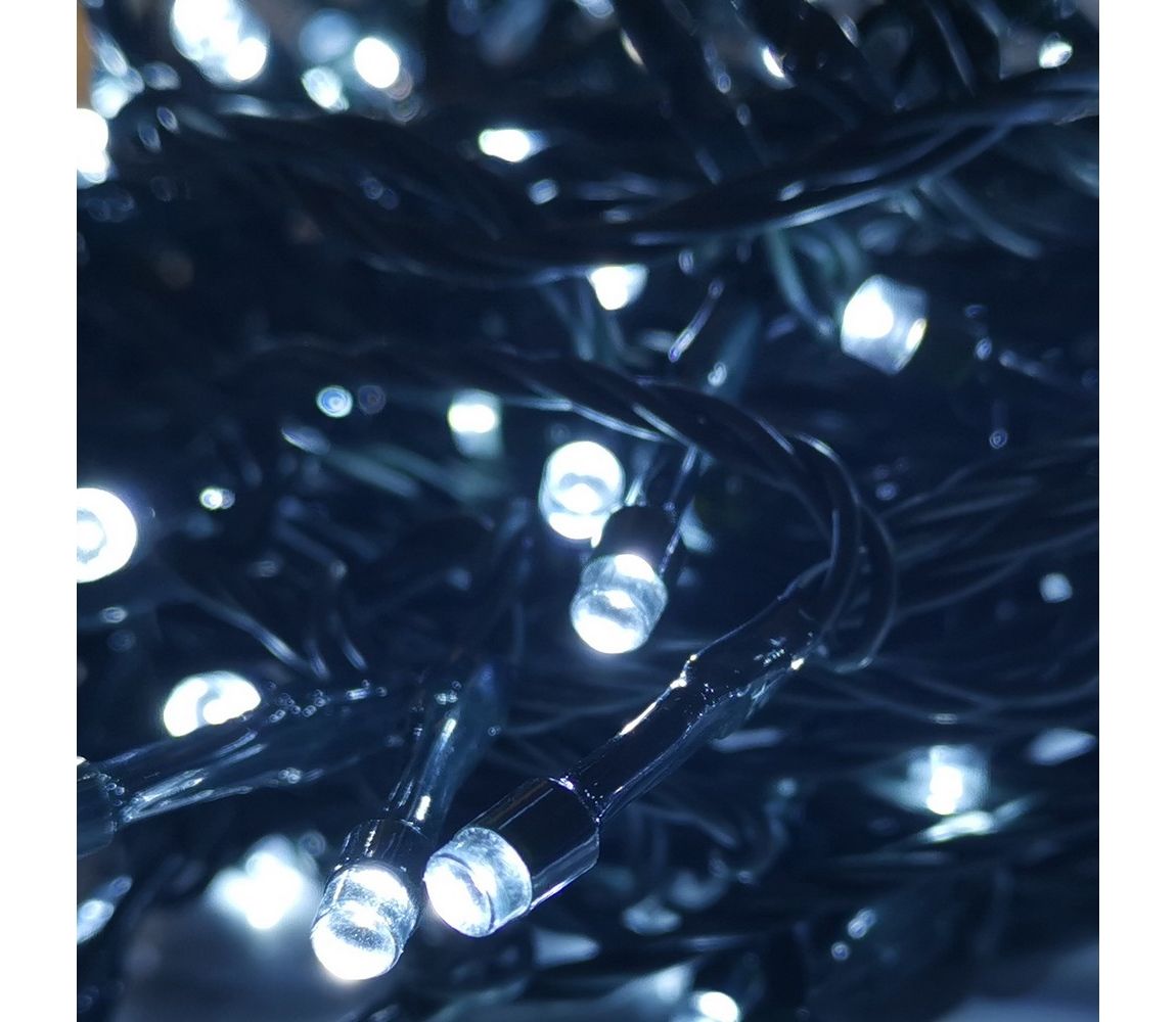  LED Vonkajšia vianočná reťaz 100xLED/8 funkcií 13m IP44 denní biela  - Svet-svietidiel.sk