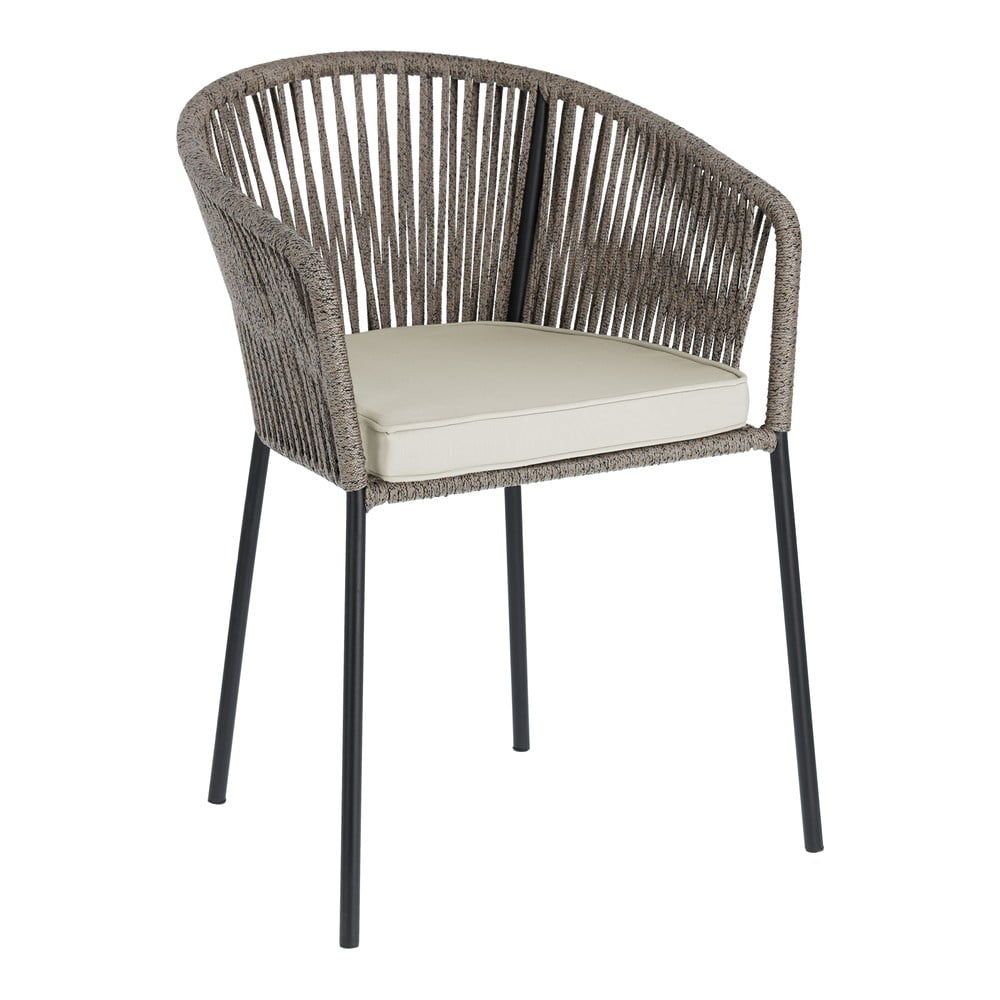 Sivá záhradná stolička s oceľovou konštrukciou La Forma Yanet - Bonami.sk