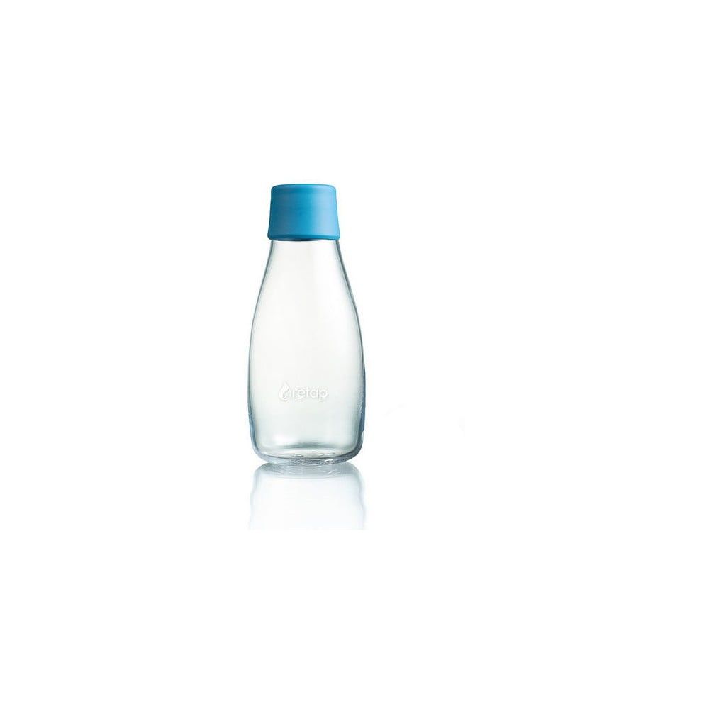 Svetlomodrá sklenená fľaša ReTap s doživotnou zárukou, 300 ml - Bonami.sk