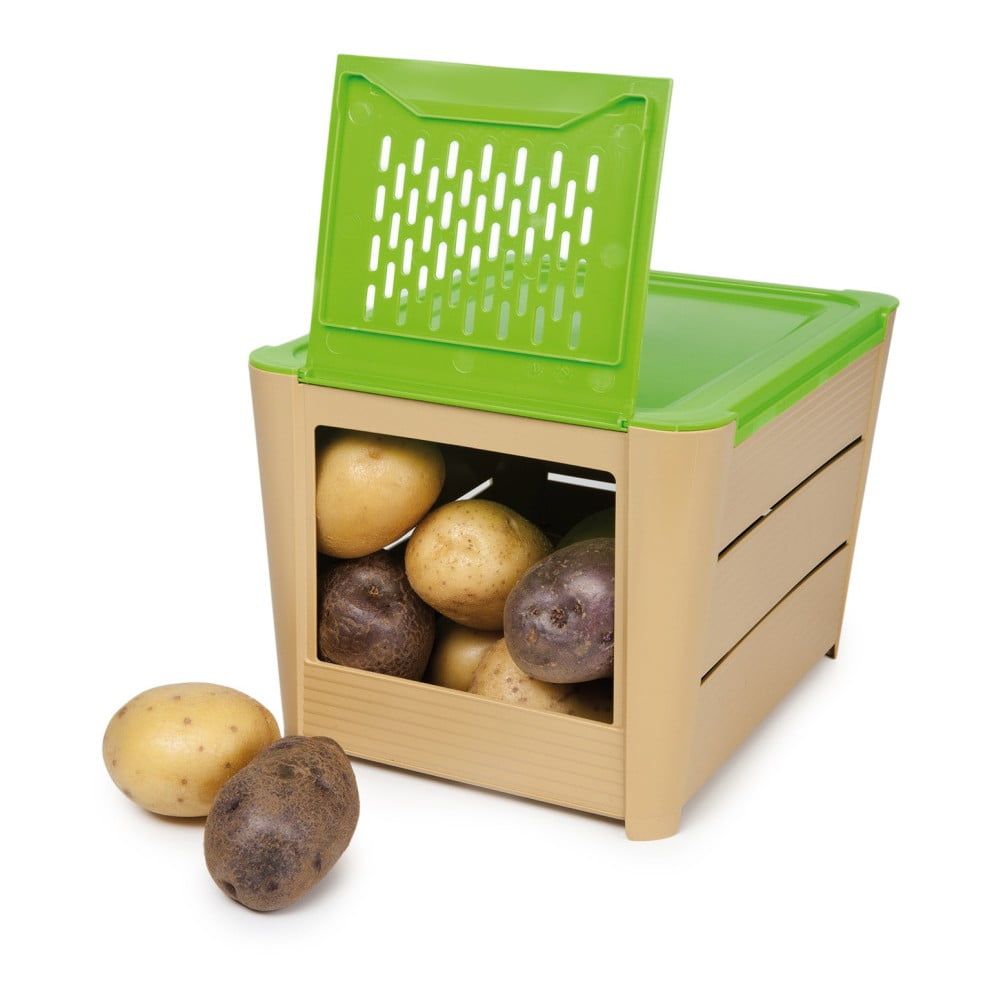 Hnedo-zelený úložný box na zemiaky Snips Potatoes - Bonami.sk