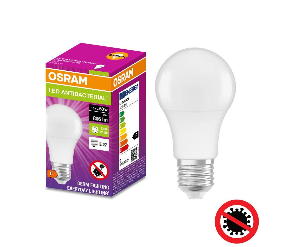 Osram LED Antibakteriálna žiarovka  A60 E27/8,5W/230V 4000K - Osram  - Svet-svietidiel.sk