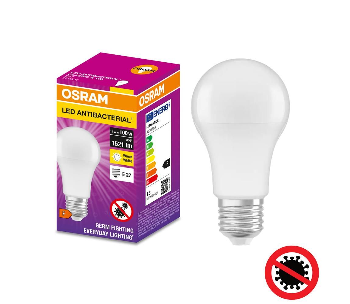 Osram LED Antibakteriálna žiarovka  A100 E27/13W/230V 2700K - Osram  - Svet-svietidiel.sk