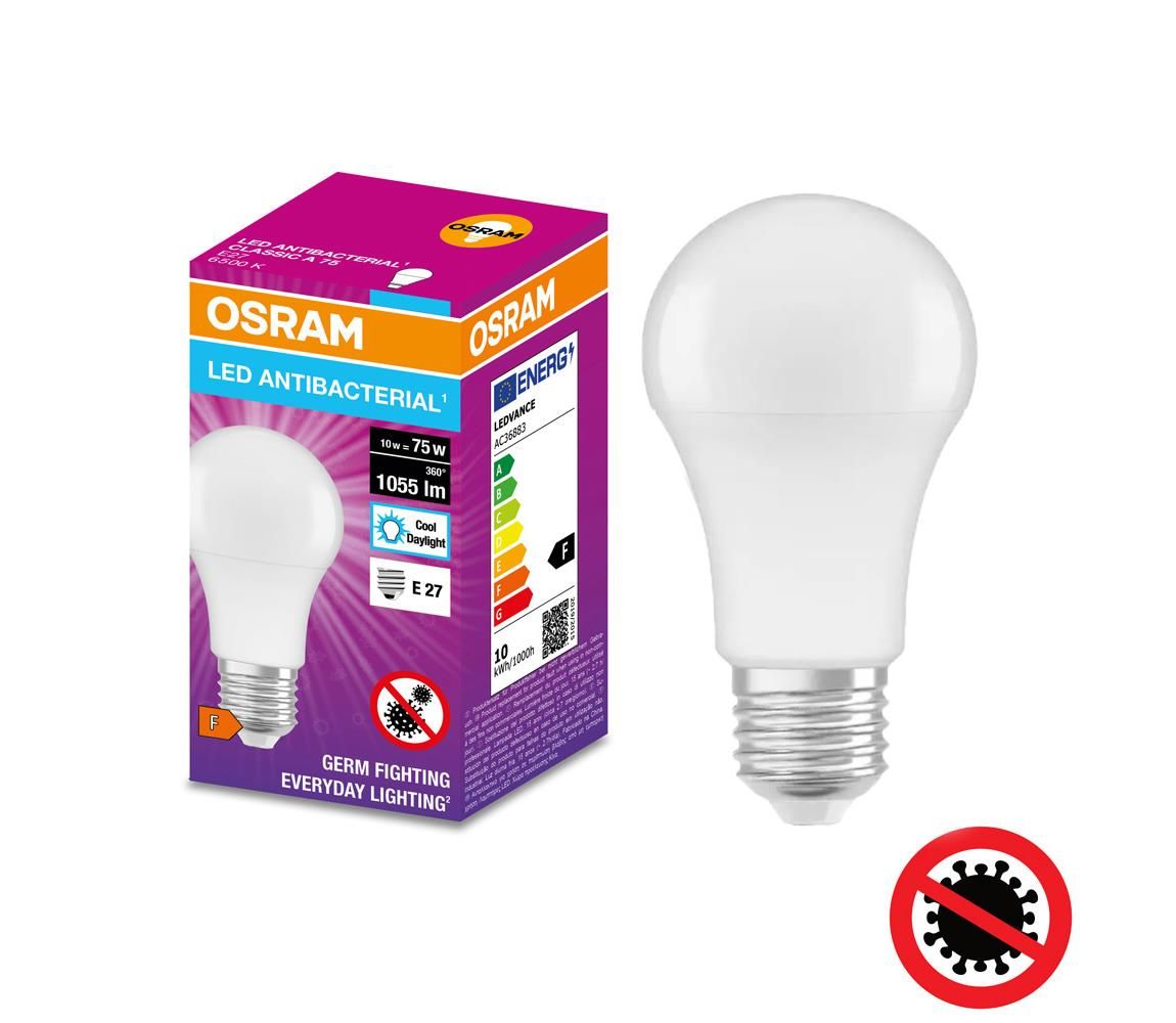 Osram LED  Antibakteriálna žiarovka A75 E27/10W/230V 6500K - Osram  - Svet-svietidiel.sk
