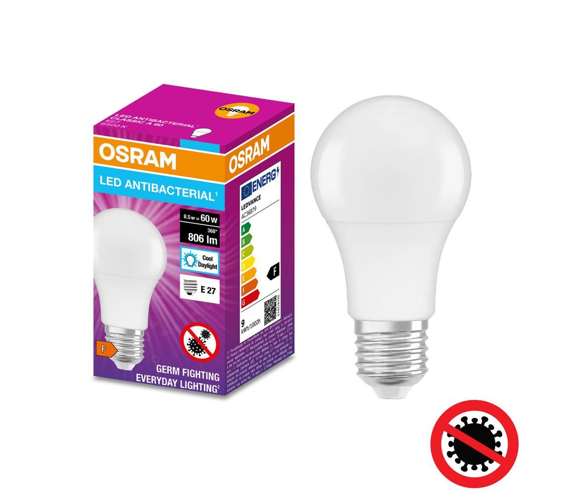 Osram LED Antibakteriálna žiarovka  A60 E27/8,5W/230V 6500K - Osram  - Svet-svietidiel.sk