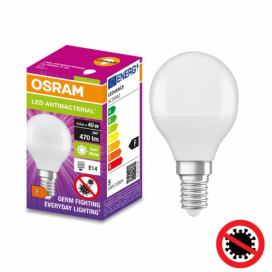 Osram LED Antibakteriálna žiarovka P40 E14/4,9W/230V 4000K - Osram 
