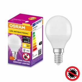Osram LED Antibakteriálna žiarovka P40 E14/4,9W/230V 2700K - Osram 