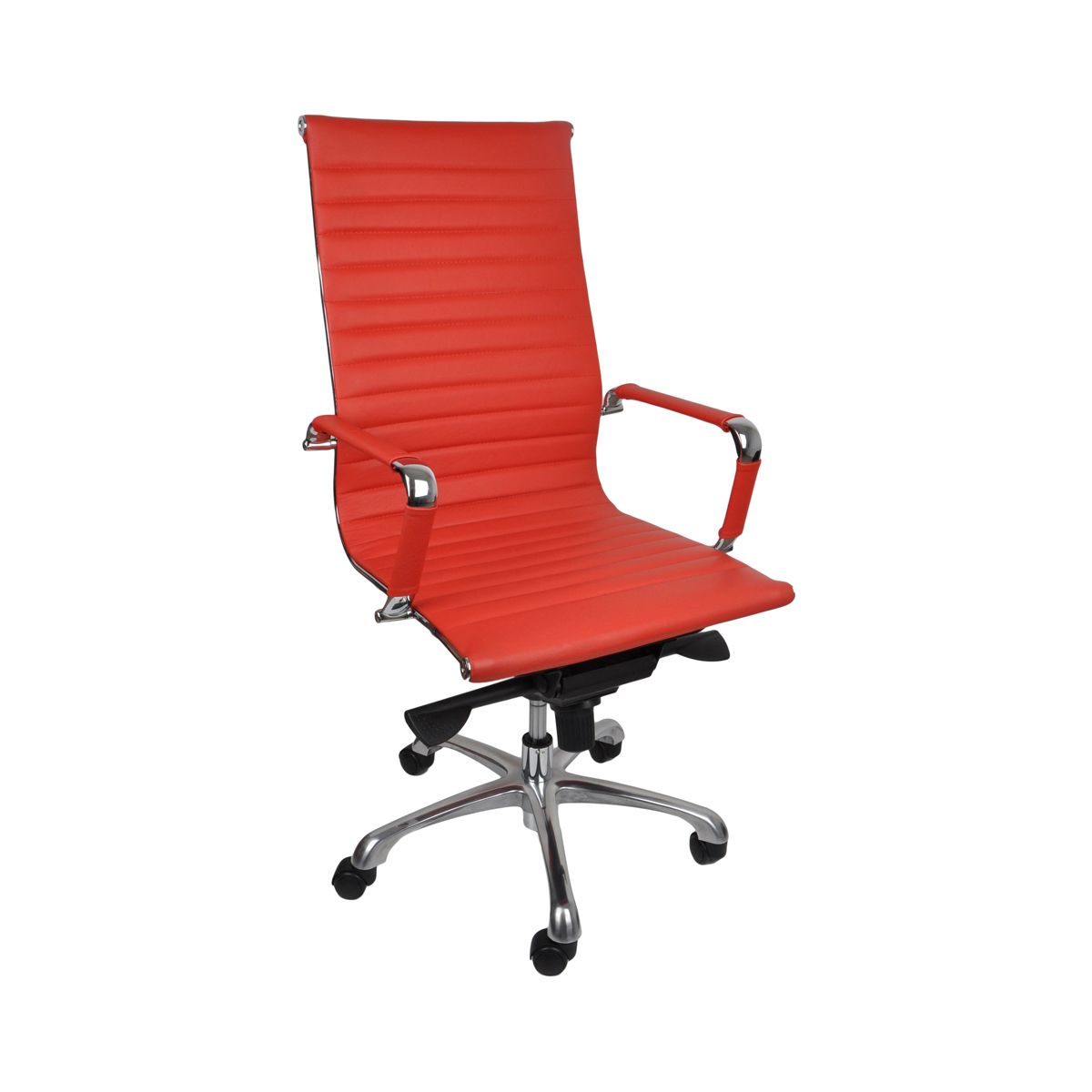 Kancelárska stolička s podrúčkami Naxo - červená / chróm - nabbi.sk